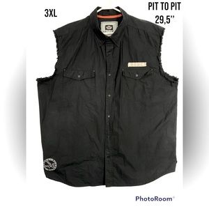 HARLEY-DAVIDSON Ink collection Mens black sleveless shirt